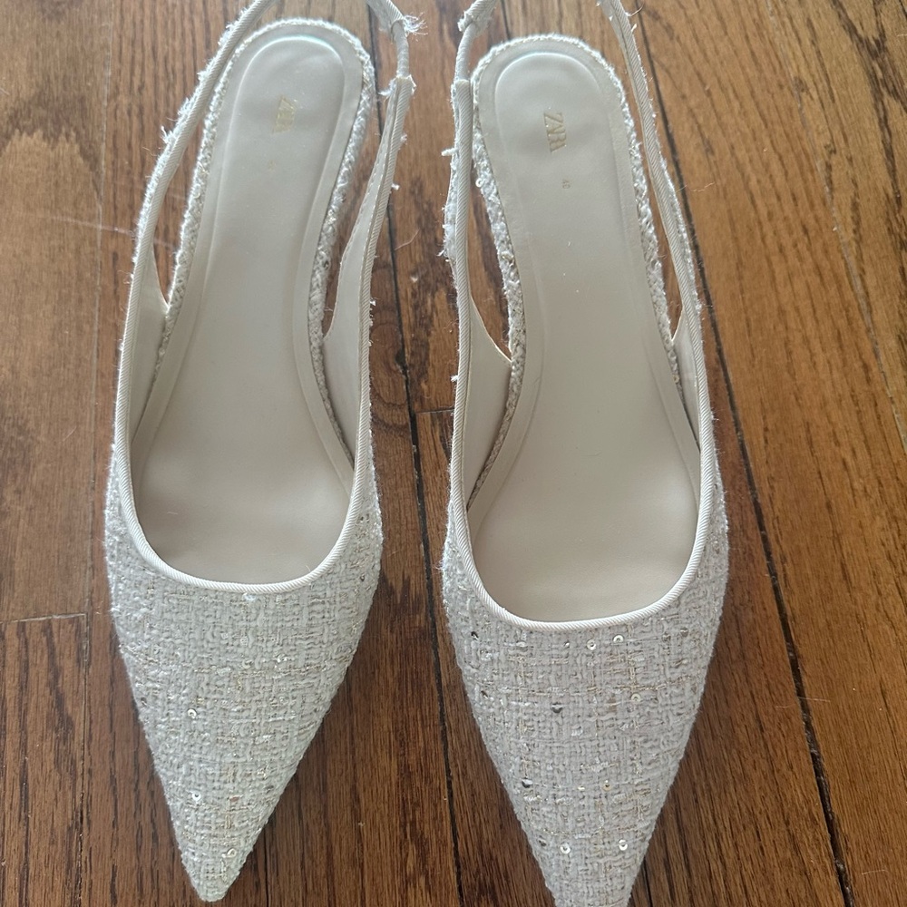 Zara Kitten Heel Slingbacks